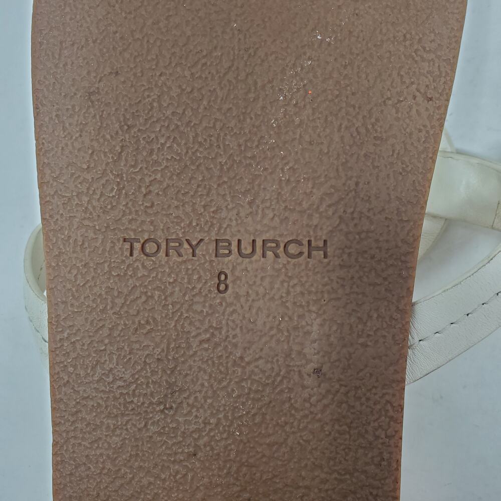 Tory Burch Miller Cloud Leather Thong Sandal Calf Leather New Ivory 81032 Size 8 - Picture 8 of 9